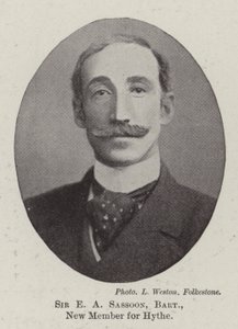 Sir E A Sassoon, Baronet, nový člen Hythe od English Photographer