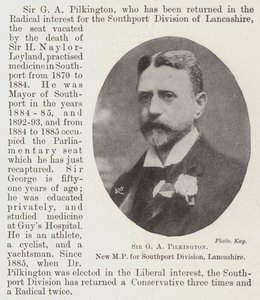 Sir G A Pilkington, nový poslanec za Southport Division, Lancashire od English Photographer