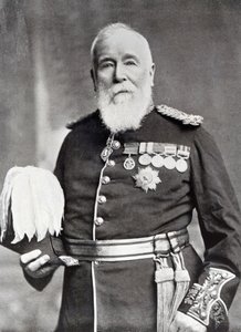 Sir Harry Burnett Lumsden (černobílá fotografie) od English Photographer