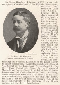 Sir Harry H Johnston, zvláštní komisař Ugandy od English Photographer