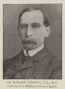 Sir Howard Vincent, CB, MP od English Photographer