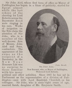 Sir John Aird, New Baronet, který jako starosta Paddingtonu přivítal lorda Robertse od English Photographer