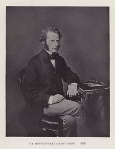 Sir Mountstuart Grant Duff, 1868 od English Photographer