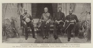 Sir Philip Currie, britský velvyslanec, se třemi členy jeho štábu od English Photographer