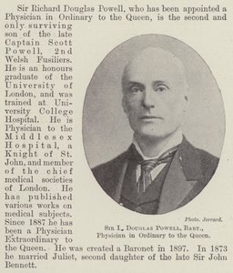 Sir R. Douglas Powell, baronet, lékař královny od English Photographer