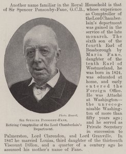 Sir Spencer Ponsonby-Fane, odcházející kontrolor z oddělení Lord Chamberlains od English Photographer