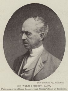 Sir Walter Gilbey, Baronet, prezident Royal Agricultural Society Show v Leicesteru od English Photographer