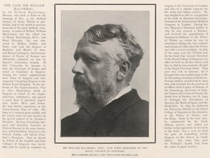 Sir William MacCormac, Baronet, pětinásobný prezident Royal College of Surgeons od English Photographer