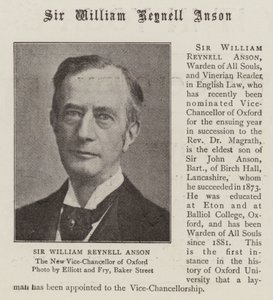 Sir William Reynell Anson od English Photographer