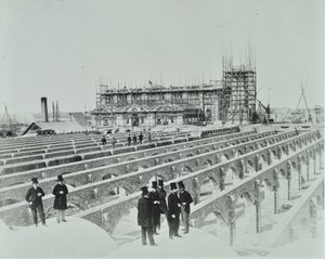 Southern Outfall Sewer, Crossness: stavební operace, 1865 od English Photographer