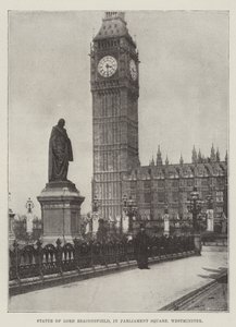 Socha lorda Beaconsfielda, na Parliament Square, Westminster od English Photographer