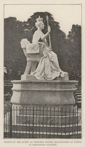 Socha královny od princezny Louise, markýzy z Lorne, v Kensington Gardens od English Photographer