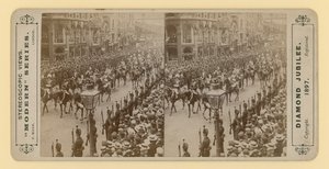 Stereoskopický tisk diamantového jubilea královny Viktorie, 28. června 1897 od English Photographer