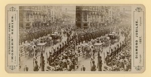 Stereoskopický tisk diamantového jubilea královny Viktorie, 28. června 1897 od English Photographer