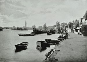 Strand-on-the-Green, Hounslow: celkový pohled, 1895 od English Photographer