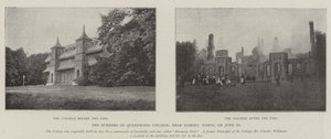 Burning of Queenwood College, poblíž Romsey, Hants, dne 10. června od English Photographer