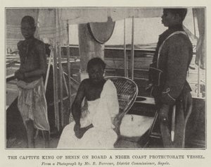 Zajatý král Beninu na palubě protektorátního plavidla na pobřeží Nigeru od English Photographer