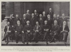 Konference koloniálních ministerských předsedů s panem Chamberlainem na Colonial Office od English Photographer