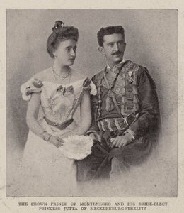 Korunní princ Černé Hory a jeho vyvolená princezna Jutta z Mecklenburg-Strelitz od English Photographer