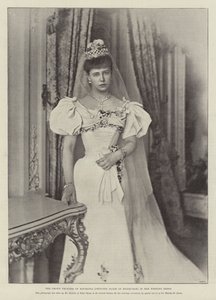 Korunní princezna Rumunska (princezna Marie z Edinburghu) ve svatebních šatech