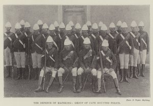 Obrana Mafekingu, skupina Cape Mounted Police od English Photographer