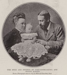 Vévoda a vévodkyně ze Saxe-Coburg-Gotha a princ Alfred od English Photographer