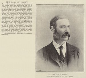 Hrabě z Jersey, jmenovaný guvernérem Nového Jižního Walesu od English Photographer