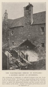 Zemětřesení ve Skotsku, zničená kovárna v Inverness od English Photographer