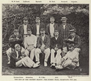 The End of the Cricket Season, Surrey Team, Champions for 1895 od English Photographer