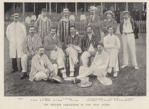 Angličtí hráči kriketu v Západní Indii, 1895. od English Photographer