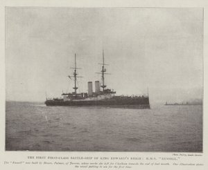 První bitevní loď první třídy krále Edwards Reign, HMS Russell od English Photographer