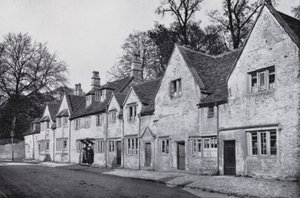 Vlámské domy, Corsham (černobílá fotografie) od English Photographer