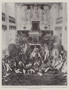 Pohřeb zesnulého prince Alfreda Saxe-Coburg-Gotha, Květinové pocty kolem Bier v kostele Schloss Friedenstein od English Photographer