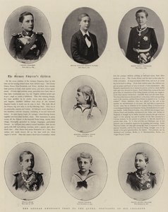 Návštěva německých císařů u královny, portréty jeho dětí od English Photographer