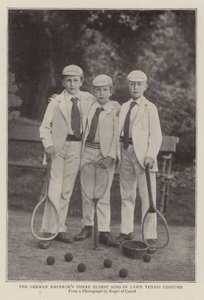 Němečtí císaři tři nejstarší synové v kostýmu Lawn Tennis od English Photographer