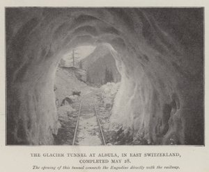 Ledovcový tunel v Albule ve východním Švýcarsku byl dokončen 28. května od English Photographer