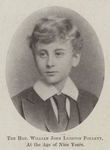 Ctihodný William John Lydston Poulett ve věku devíti let od English Photographer