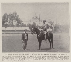 The Horse Bugler, prodaný za 2627 liber v Aid of the Australian Bushmens Contingent, Adelaide. Ilustrace pro The Illustrated London News, 26. května 1900 od English Photographer