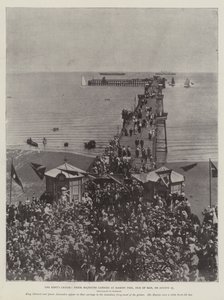 The Kings Cruise, Jejich Veličenstva přistávající na molu Ramsey Pier, Isle of Man, 25. srpna