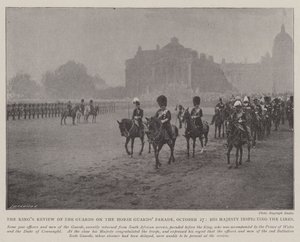 The Kings Review of the Guards on the Horse Guards Parade, 27. října, Jeho Veličenstvo kontroluje linie od English Photographer