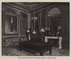 Billiard Room zesnulých prezidentů v Elysee od English Photographer