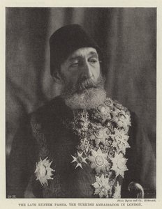 Pozdní Rustem Pasha, turecký velvyslanec v Londýně od English Photographer