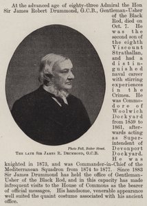 Zesnulý sir James R Drummond, GCB od English Photographer