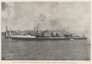 Neštěstí nejnovějšího torpédoborce, HMS Wizard, poškozeno u Portsmouthu dne 5. od English Photographer
