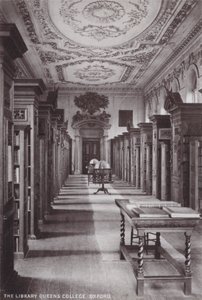 The Library Queens College, Oxford od English Photographer