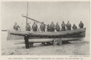Záchranný člun Beauchamp, ztroskotal v Caister 14. listopadu od English Photographer