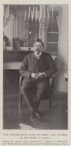 Maeterlinck hraje v Paříži, autor ve svém domě v Passy od English Photographer