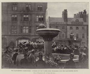 Manchester Waterworks, odbočka z vody z Thirlmere do Manchester Mains od English Photographer