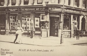 The Muchmore Art Co Ltd, 92 und 93, Great Russell Street, Londýn, W C od English Photographer