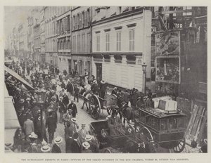 Nacionalisté zatýkají v Paříži, Úřady Grand Occident v Rue Chabrol, kde byl obležen M Guerin od English Photographer